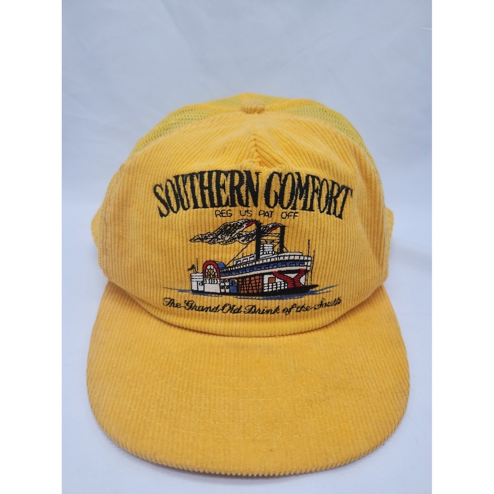 Southern Comfort Vintage Yellow Corduroy Hat